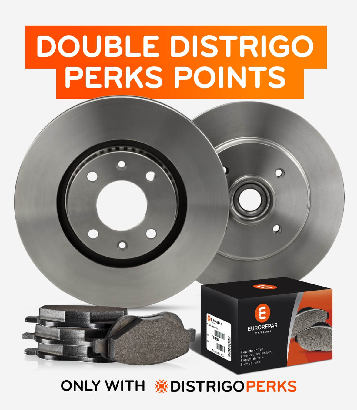 Double DISTRIGO PERKS points on Eurorepar brake pads and discs