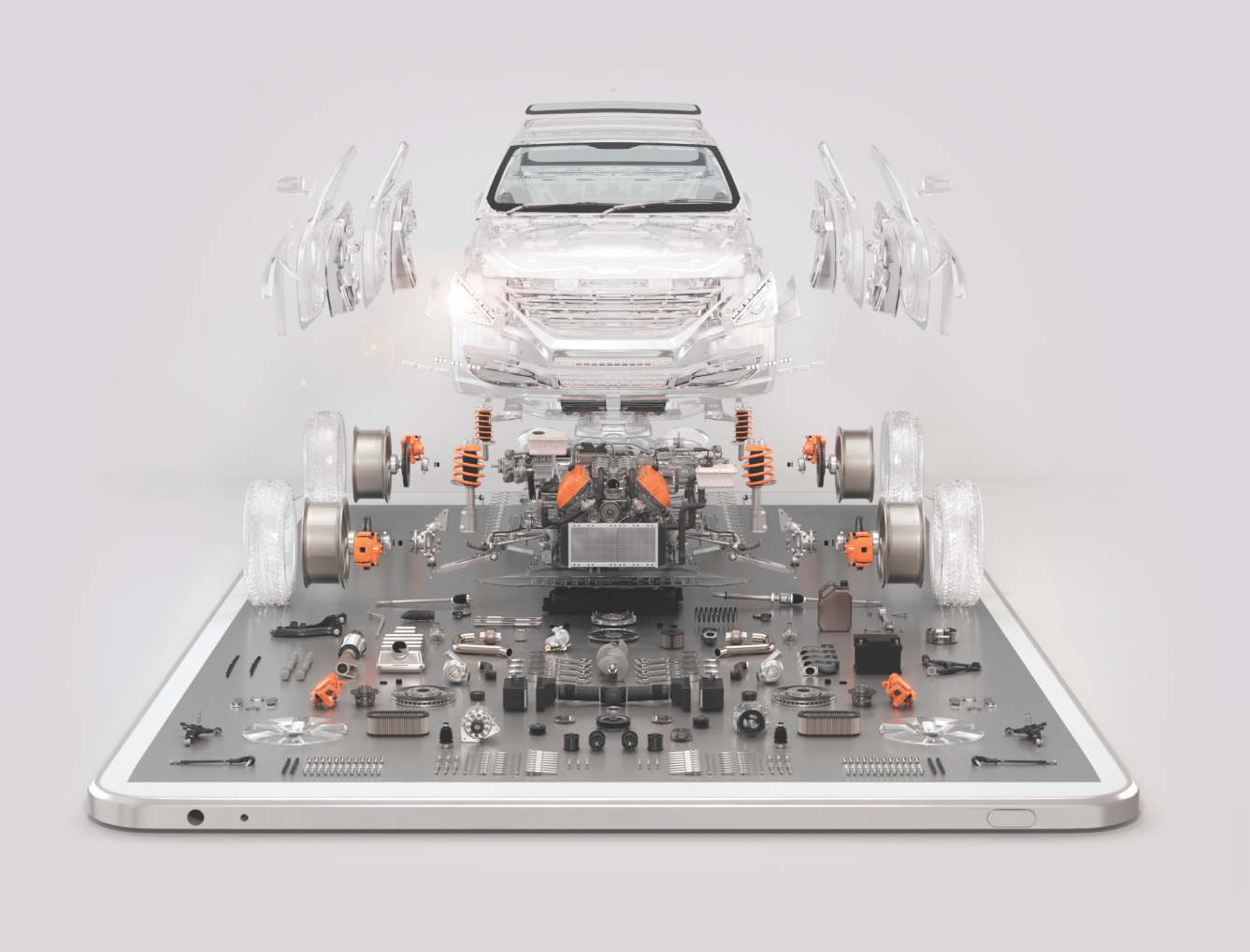 Montage image of parts